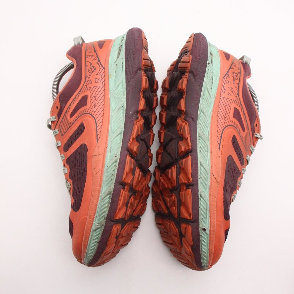 Hoka One One Stinson ATR 5 Women's Size 9.5  Orange Green Casual Sneaker - Picture 8 of 10